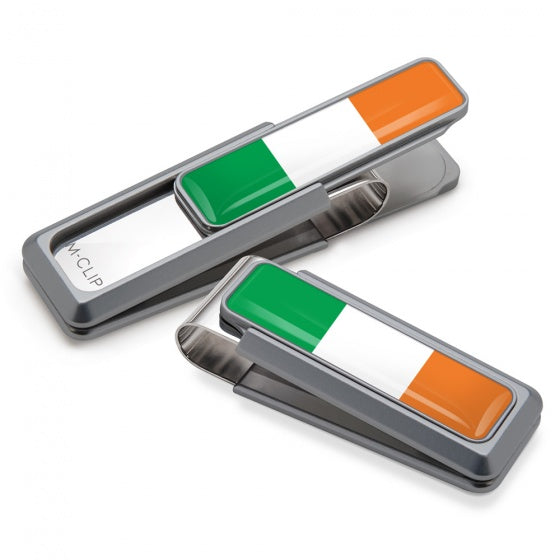 MClip Irish Flag Inlay Money Clip - Green White Orange UV2-NMA-IRSH