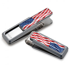 MClip Natural With US Flag Money Clip UV2-NMA-USA1