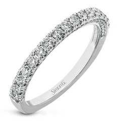 Wedding Band in 18k Gold with Diamonds LR2595-B_WHITE_18K_BAND