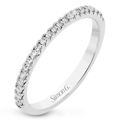 Wedding Band in 18k Gold with Diamonds LR2976-B WHITE 18K BAND WHITE