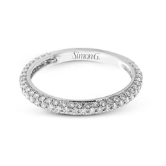 Wedding Band in 18k Gold with Diamonds LR3022-B WHITE 18K BAND WHITE