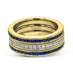 Wedding Band Set In 18k Gold With Diamonds LP1382 WHITE 18K SET