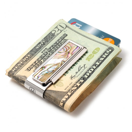MClip Mother of Pearl Yellow Abalone Money Clip MP-PRP-YLAB