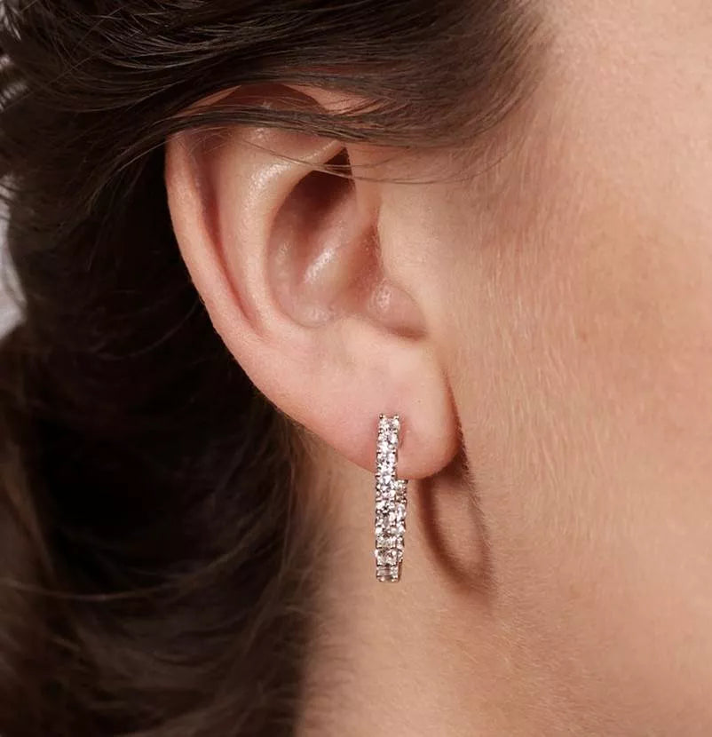 white gold diamond hoop earrings price