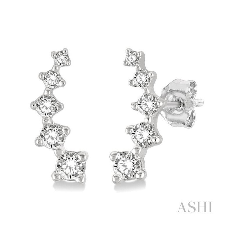 ASHI Petite Diamond Fashion Ear Climbers 649C8PPFSERWG