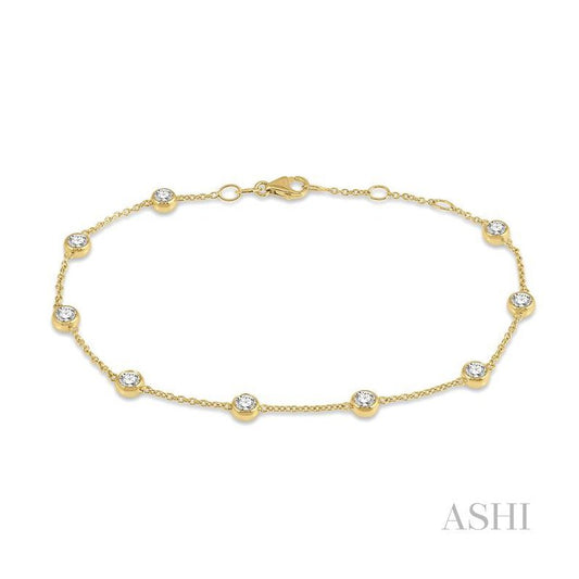 ASHI Diamond Station Chain Bracelet 700C1PPFGYG