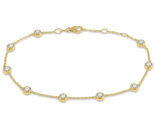 Parkplace Jewelers Diamond Station Chain Bracelet 700C1PPFGYG