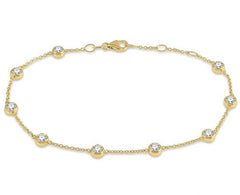 Parkplace Jewelers Diamond Station Chain Bracelet 700C1PPFGYG