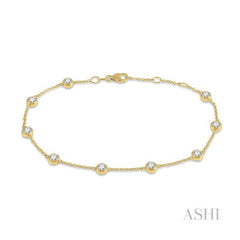 ASHI Diamond Station Chain Bracelet 700C1PPFGYG