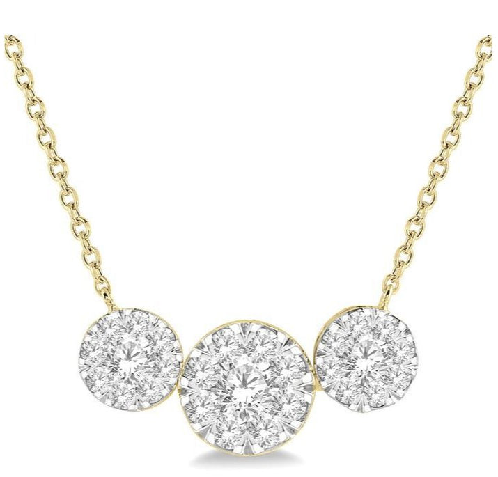 Parkplace Jewelers Round Shape Past Present & Future Lovebright Essential Diamond Necklace 99621PPFGNKYW