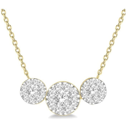 Parkplace Jewelers Round Shape Past Present & Future Lovebright Essential Diamond Necklace 99621PPFGNKYW