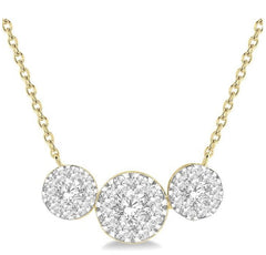 Parkplace Jewelers Round Shape Past Present & Future Lovebright Essential Diamond Necklace 99621PPFGNKYW