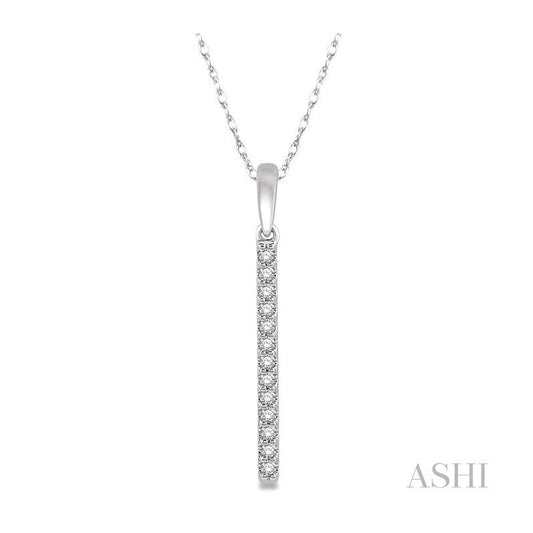 ASHI Vertical Bar Petite Diamond Fashion Pendant 623A8PPTSPDWG