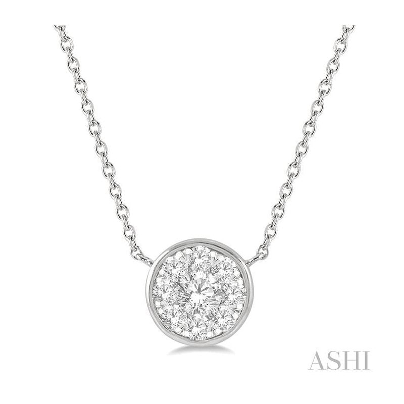 ASHI Round Shape Lovebright Essential Diamond Pendant 9977UPPFGNKWG