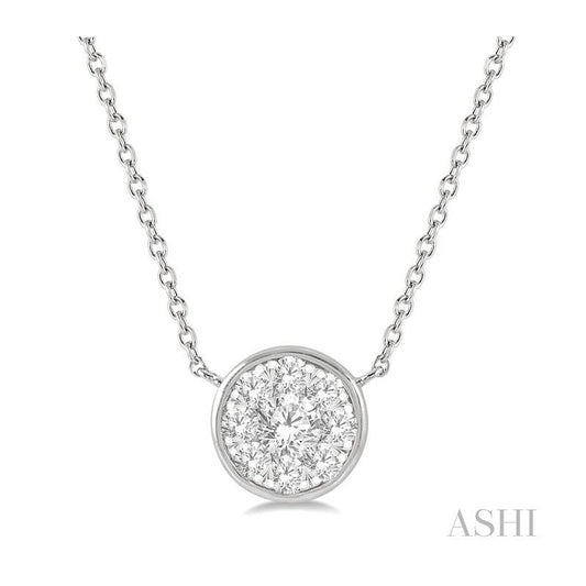 ASHI Round Shape Lovebright Essential Diamond Pendant 9977UPPFGNKWG
