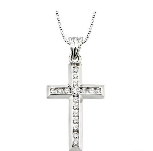 Parkplace Jewelers Channel Set Cross Diamond Pendant 95113PPTXPDW