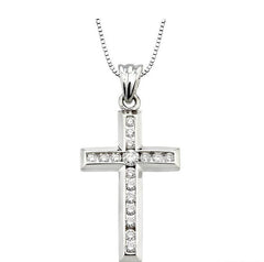 Parkplace Jewelers Channel Set Cross Diamond Pendant 95113PPTXPDW
