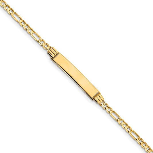 Quality Gold 14k Children's Figaro Link ID Bracelet BID48-6