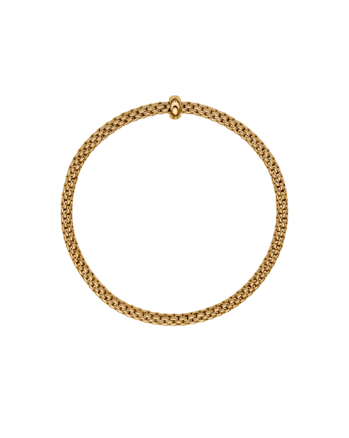 Fope Prima 18ct Yellow Gold 0.01ct Black Diamond Flexible Bracelet 01M08BX_BN