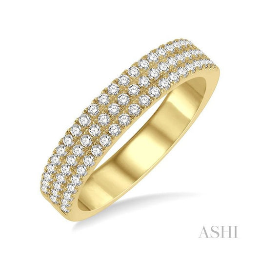 ASHI Three Row Diamond Wedding Band 318E3PPFGYG