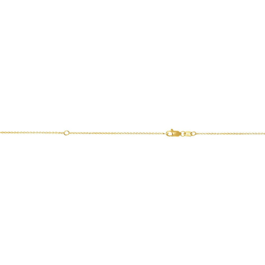 Yellow Gold Polished Extendable Cable Necklace
