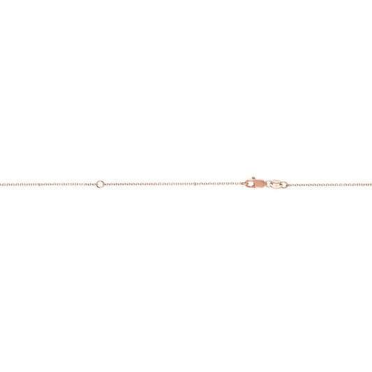 Rose Gold Polished Extendable Cable Necklace
