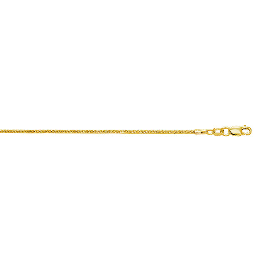 Yellow Gold Diamond Cut/ Textured Sparkle Necklace