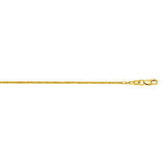 Yellow Gold Diamond Cut/ Textured Sparkle Necklace