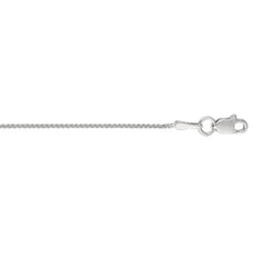 White Gold Diamond Cut/ Textured Round Wheat Necklace