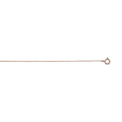 Rose Gold Polished Classic Box Necklace