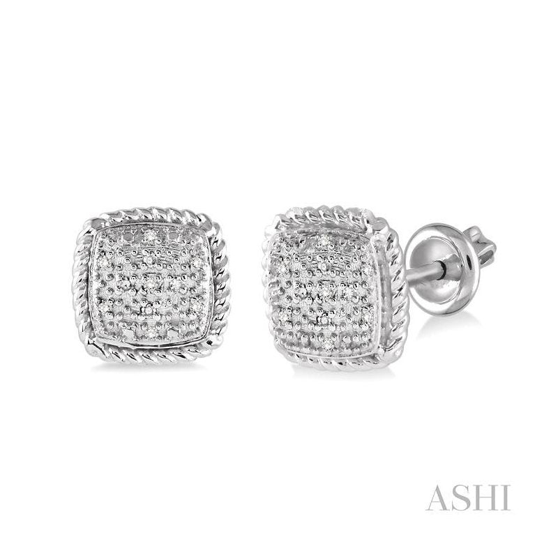 ASHI Silver Diamond Earrings 86429PPSSSLER