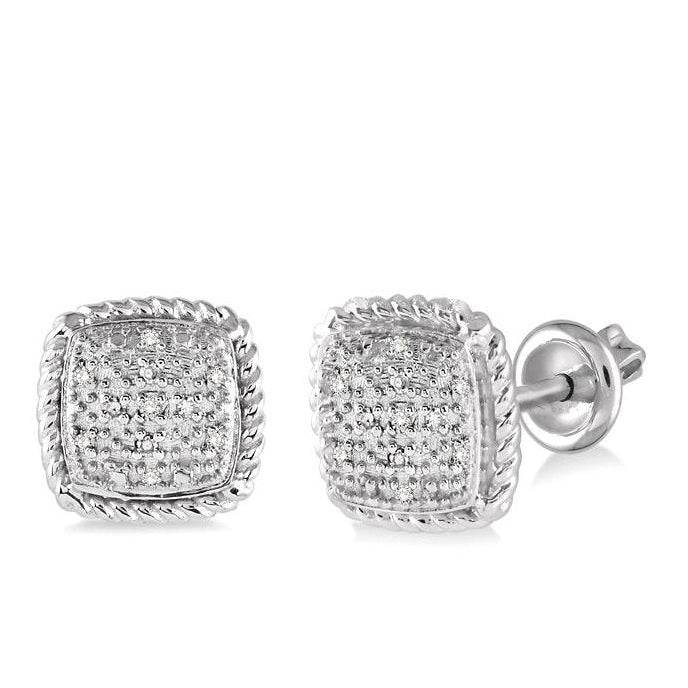 Parkplace Jewelers Silver Diamond Earrings 86429PPSSSLER
