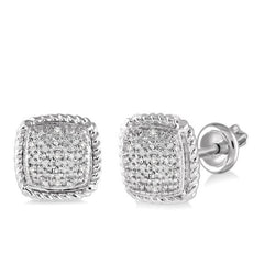 Parkplace Jewelers Silver Diamond Earrings 86429PPSSSLER