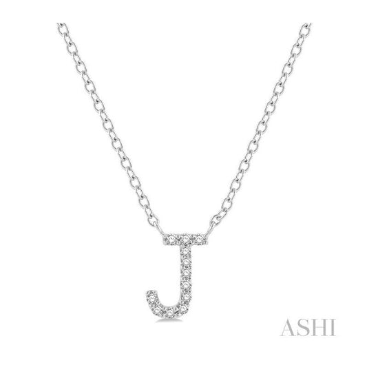 ASHI Block 'J' Initial Diamond Pendant 912F9PPFSPDWG-J