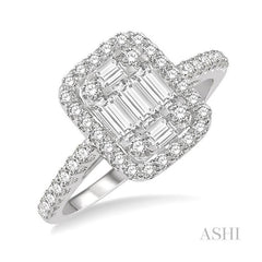 ASHI Halo Fusion Diamond Engagement Ring 295F1PPFVWG