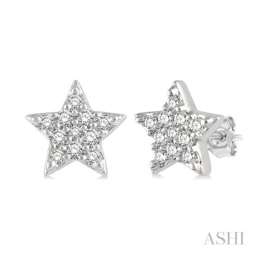 ASHI Star Petite Diamond Fashion Earrings 643A8PPTSERWG