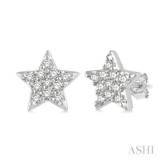 ASHI Star Petite Diamond Fashion Earrings 643A8PPTSERWG