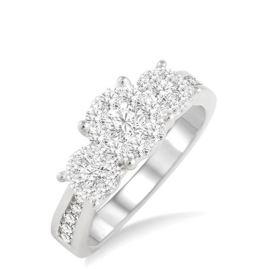 Parkplace Jewelers Round Shape Past Present & Future Lovebright Essential Diamond Ring 36913PPFGWG