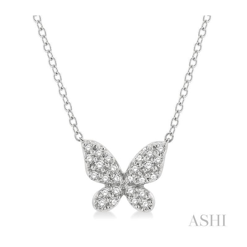 ASHI Butterfly Petite Diamond Fashion Pendant 641A8PPTSPDWG