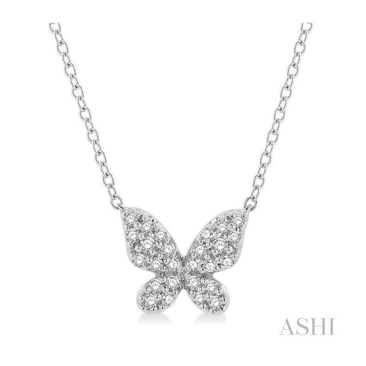 ASHI Butterfly Petite Diamond Fashion Pendant 641A8PPTSPDWG