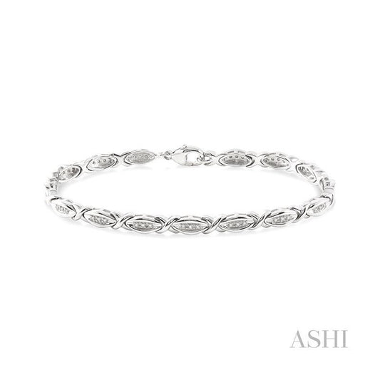 ASHI Silver Diamond Bracelet 85148PPSSSLTB