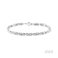 ASHI Silver Diamond Bracelet 85148PPSSSLTB