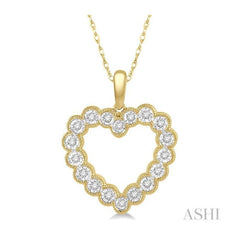 ASHI Heart Shape Diamond Pendant 98228PPTSPDYG