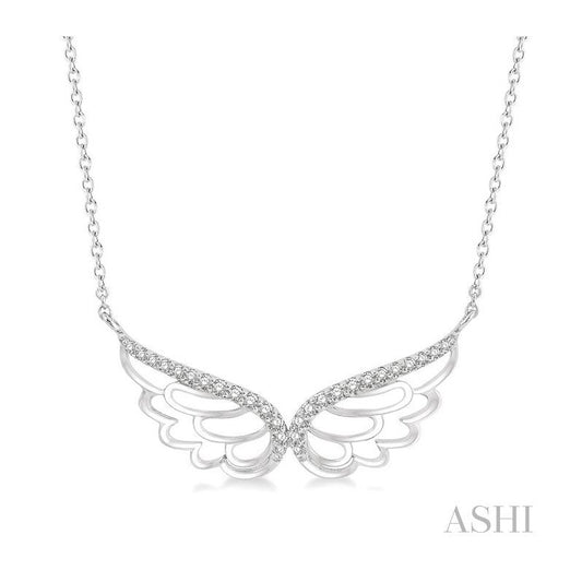 ASHI Angel Wings Diamond Necklace 993F0PPTSNKWG