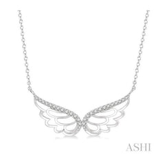 ASHI Angel Wings Diamond Necklace 993F0PPTSNKWG
