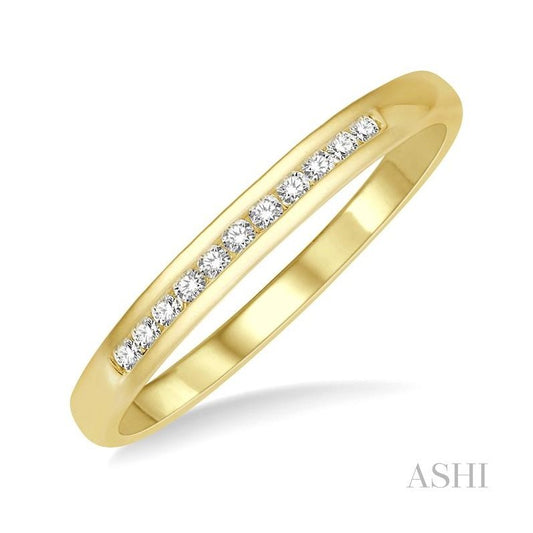 ASHI 11 Stone Channel Set Diamond Wedding Band 33318PPFGYG