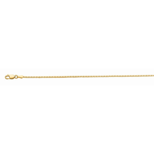 Yellow Gold Polished Octagonal Box Necklace
