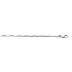 White Gold Polished Octagonal Box Necklace
