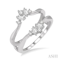 ASHI Baguette Diamond Insert Ring 29644PPFHWG
