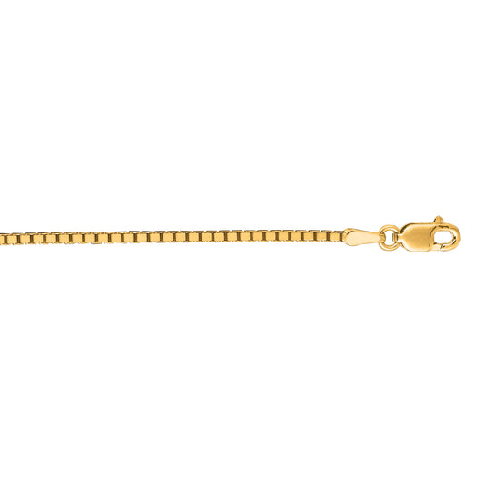 Yellow Gold Polished Classic Box Necklace